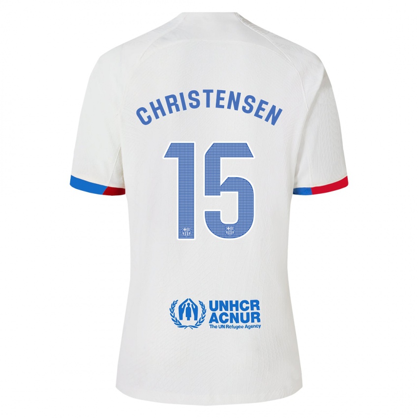 Homme Maillot Andreas Christensen #15 Blanc Tenues Extérieur 2023/24 T-Shirt Belgique