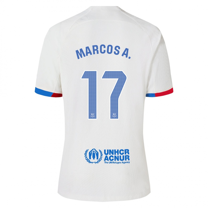 Homme Maillot Marcos Alonso #17 Blanc Tenues Extérieur 2023/24 T-Shirt Belgique