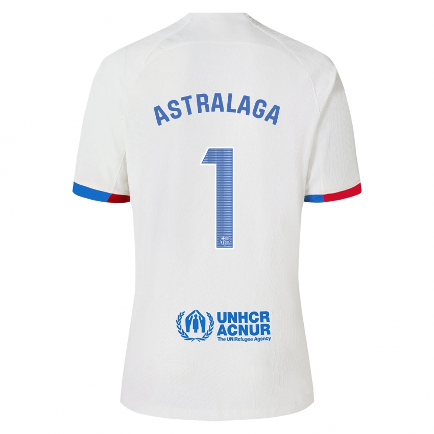 Homme Maillot Ander Astralaga #1 Blanc Tenues Extérieur 2023/24 T-Shirt Belgique