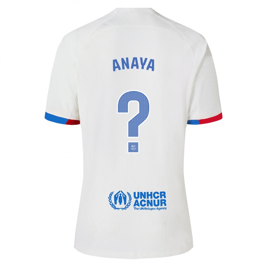 Homme Maillot Joan Anaya #0 Blanc Tenues Extérieur 2023/24 T-Shirt Belgique