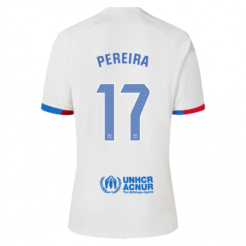 Homme Maillot Andrea Pereira #17 Blanc Tenues Extérieur 2023/24 T-Shirt Belgique