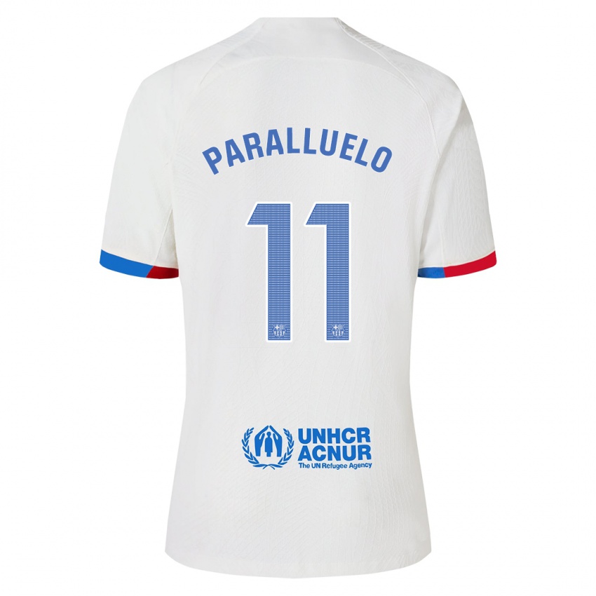 Homme Maillot Salma Paralluelo #11 Blanc Tenues Extérieur 2023/24 T-Shirt Belgique