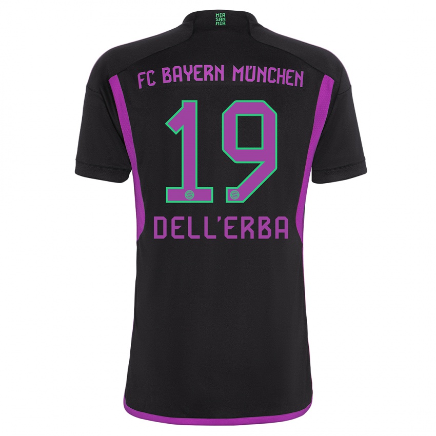 Heren Davide Dell'erba #19 Zwart Uitshirt Uittenue 2023/24 T-Shirt België