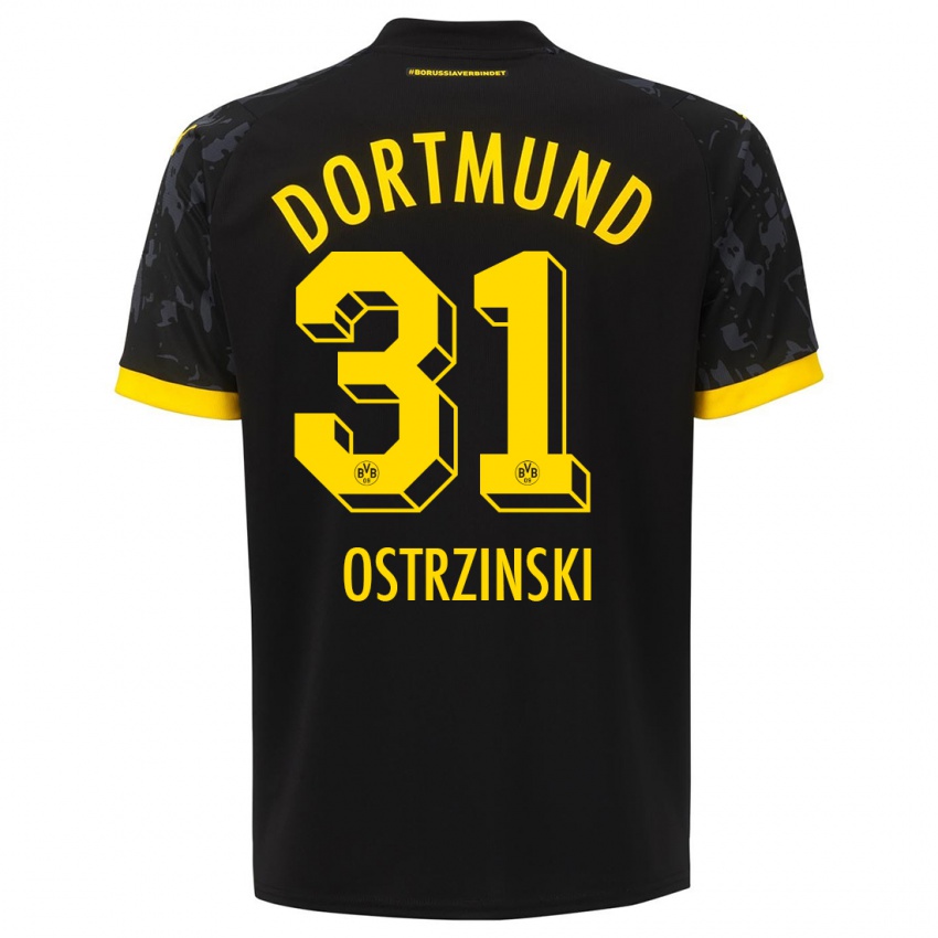 Heren Silas Ostrzinski #31 Zwart Uitshirt Uittenue 2023/24 T-Shirt België