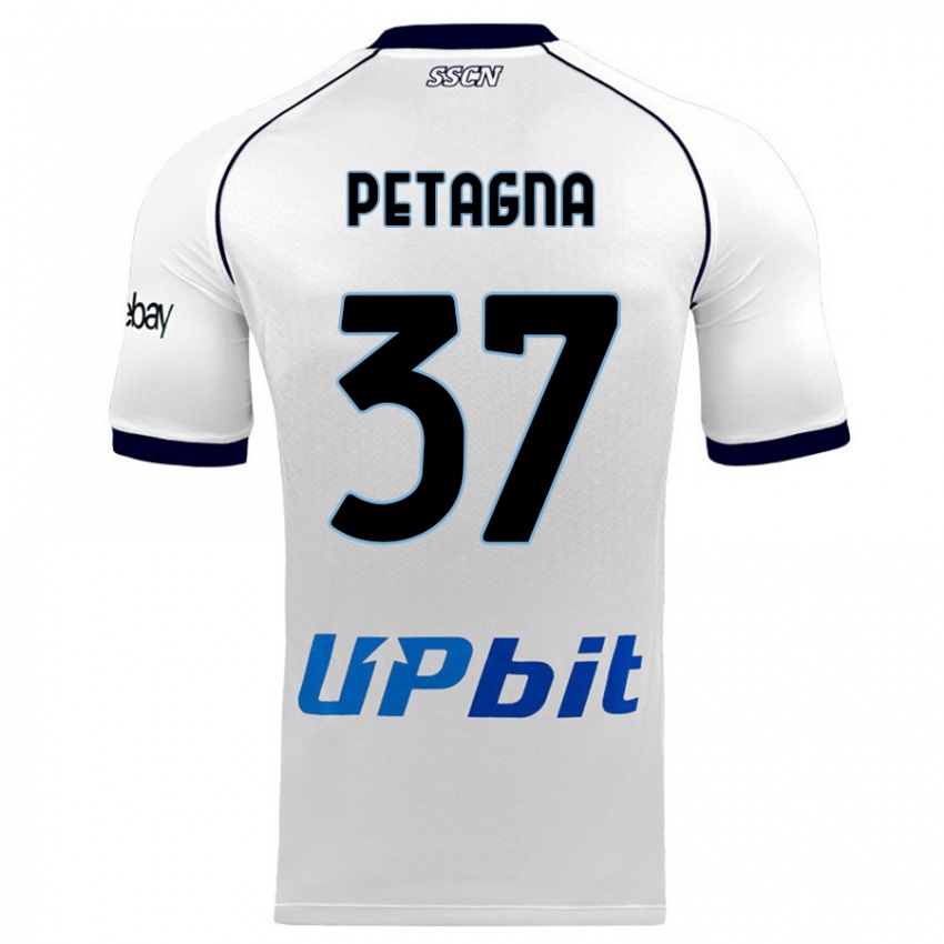 Heren Andrea Petagna #37 Wit Uitshirt Uittenue 2023/24 T-Shirt België