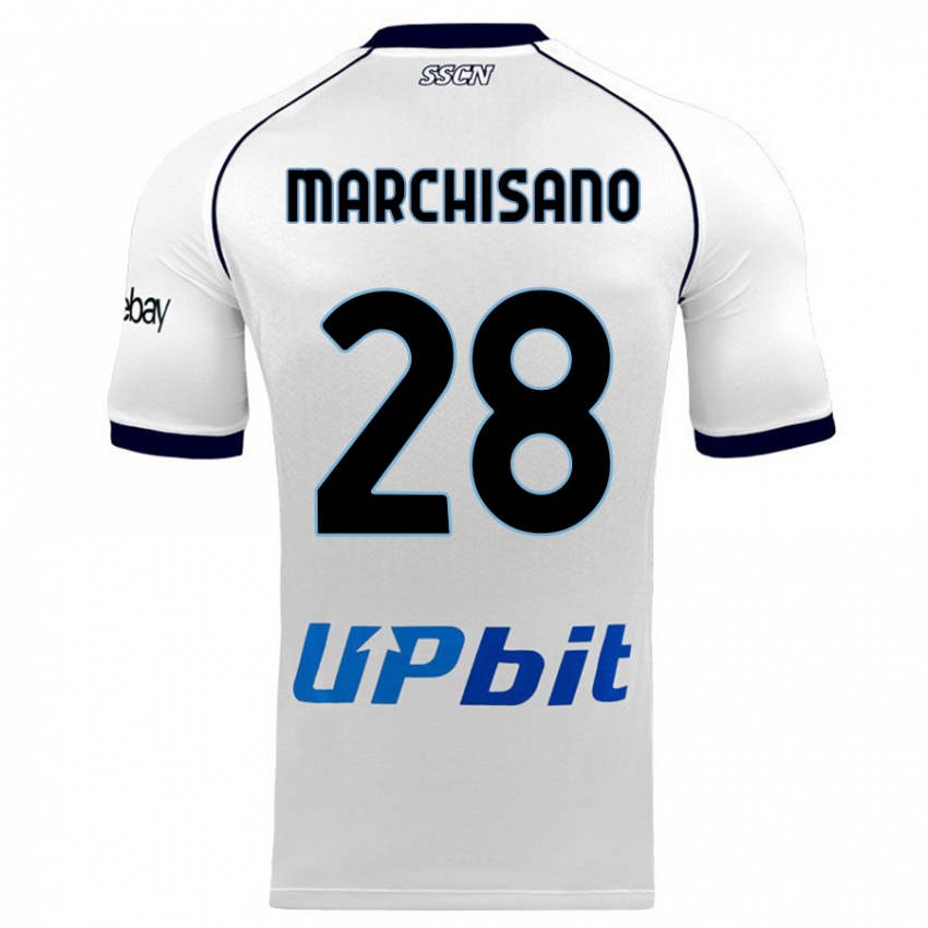 Heren Matteo Marchisano #28 Wit Uitshirt Uittenue 2023/24 T-Shirt België