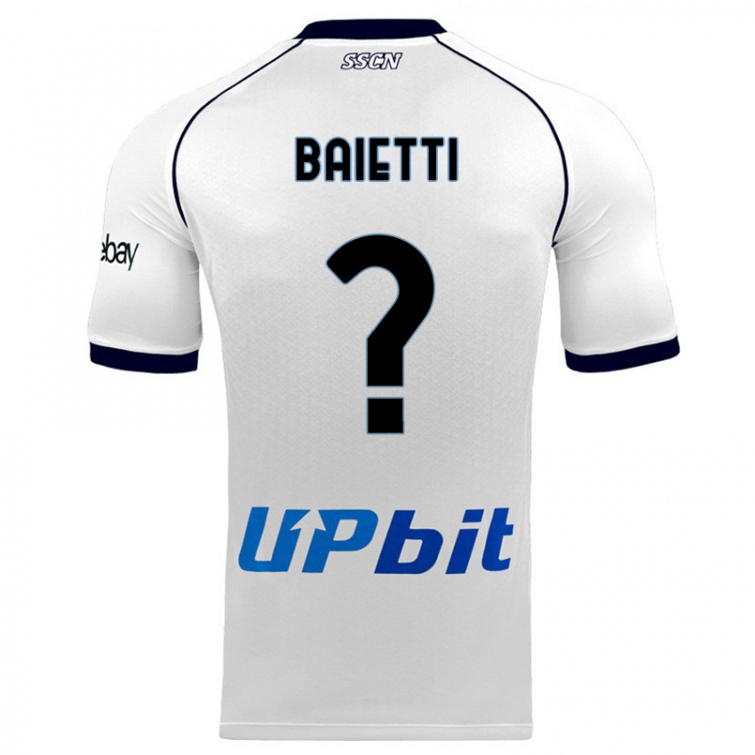 Heren Francesco Baietti #0 Wit Uitshirt Uittenue 2023/24 T-Shirt België