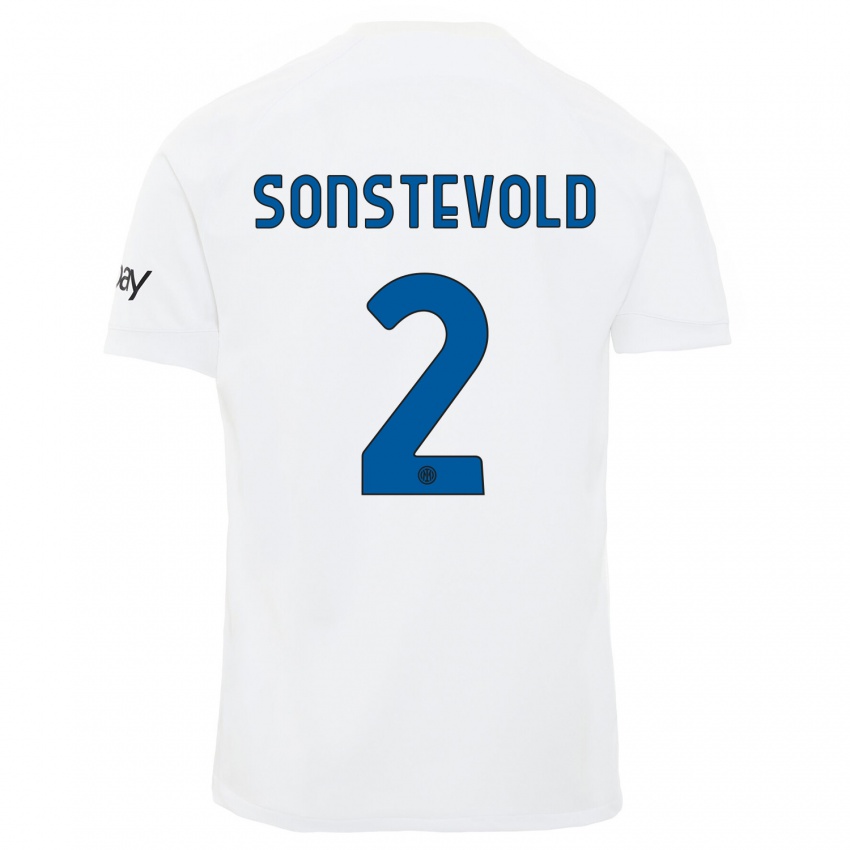 Herren Anja Sonstevold #2 Weiß Auswärtstrikot Trikot 2023/24 T-Shirt Belgien
