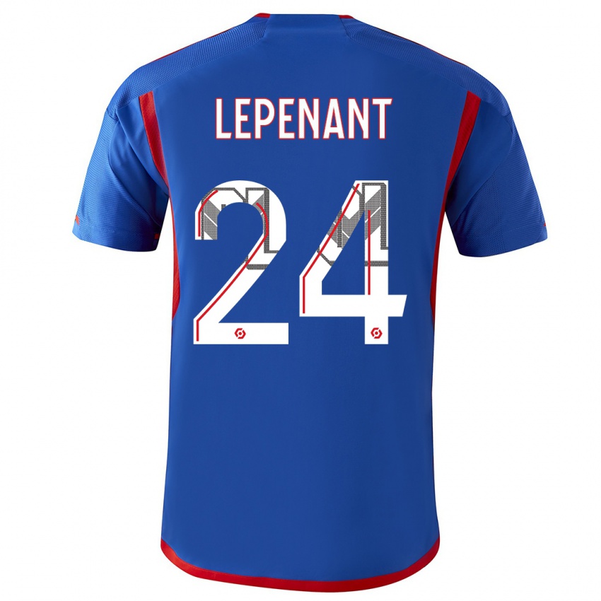 Heren Johann Lepenant #24 Blauw Rood Uitshirt Uittenue 2023/24 T-Shirt België