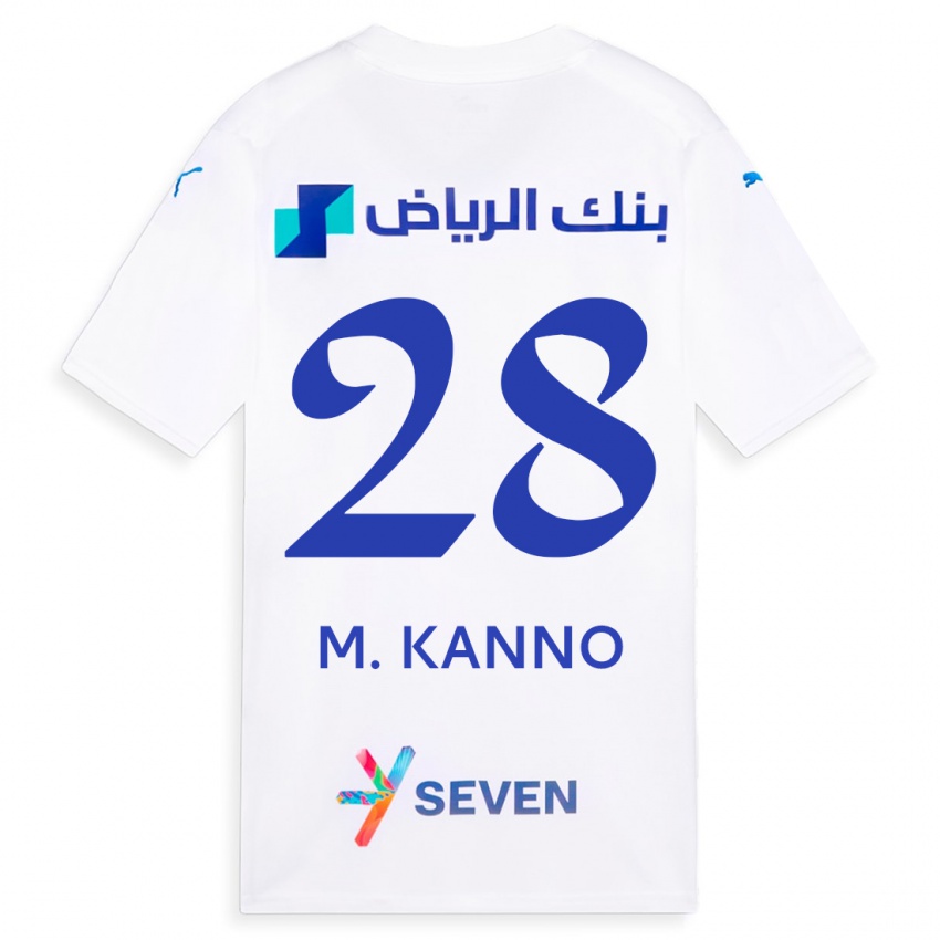 Heren Mohamed Kanno #28 Wit Uitshirt Uittenue 2023/24 T-Shirt België