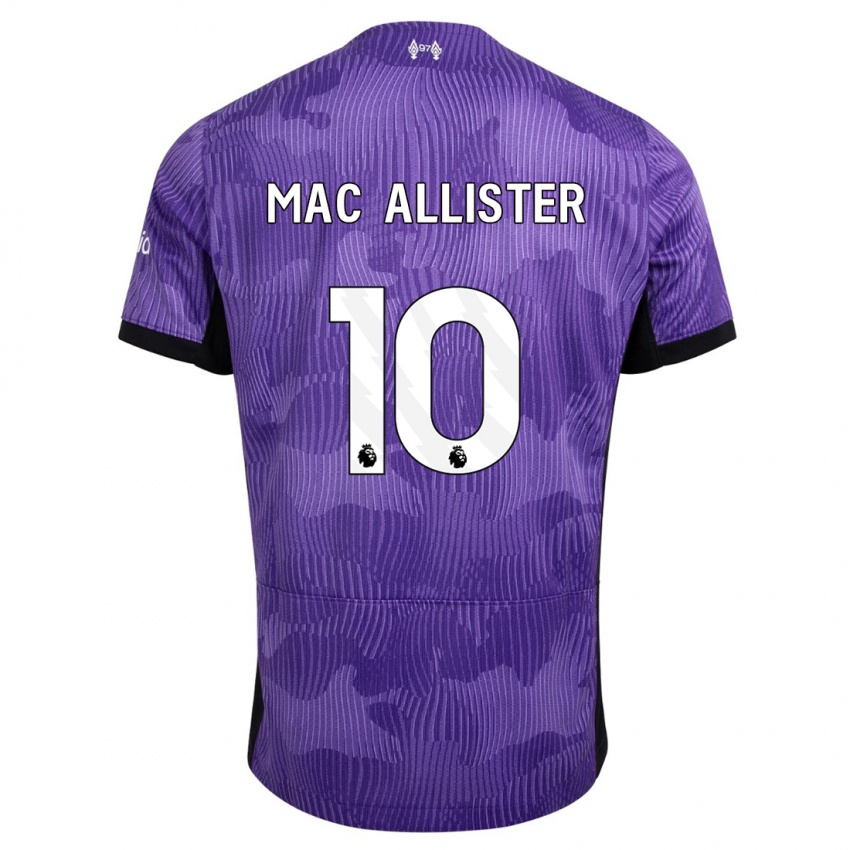 Homme Maillot Alexis Mac Allister #10 Violet Troisieme 2023/24 T-Shirt Belgique
