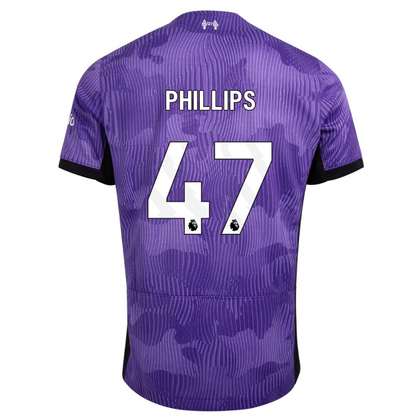 Heren Nathaniel Phillips #47 Paars Thuisshirt Derde Tenue 2023/24 T-Shirt België