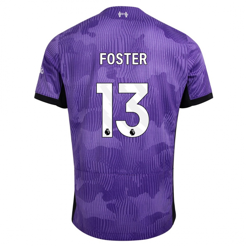 Homme Maillot Rylee Foster #13 Violet Troisieme 2023/24 T-Shirt Belgique