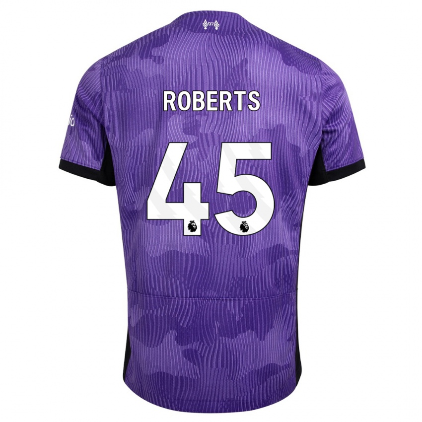 Homme Maillot Iwan Roberts #45 Violet Troisieme 2023/24 T-Shirt Belgique
