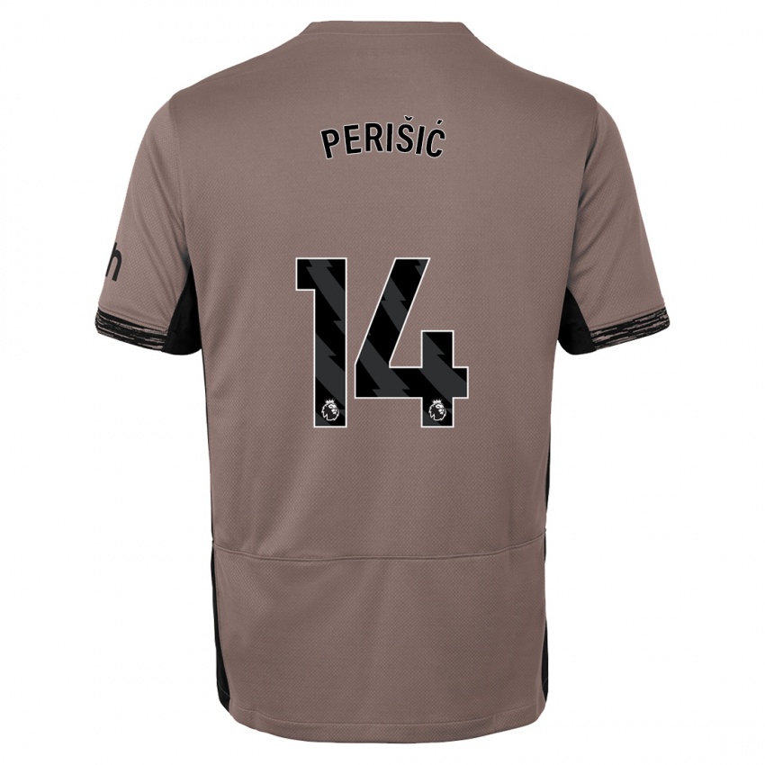 Heren Ivan Perisic #14 Donker Beige Thuisshirt Derde Tenue 2023/24 T-Shirt België