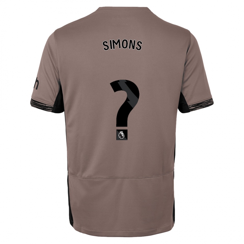 Heren Zach Simons #0 Donker Beige Thuisshirt Derde Tenue 2023/24 T-Shirt België