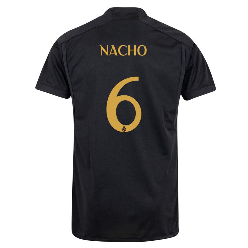 Heren Nacho Fernandez #6 Zwart Thuisshirt Derde Tenue 2023/24 T-Shirt België