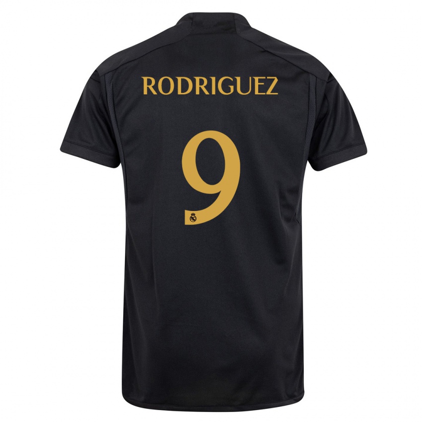 Heren Alvaro Rodriguez #9 Zwart Thuisshirt Derde Tenue 2023/24 T-Shirt België