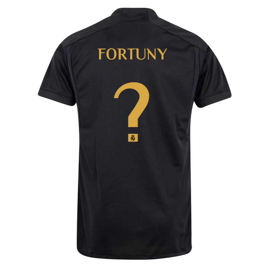 Heren Pol Fortuny #0 Zwart Thuisshirt Derde Tenue 2023/24 T-Shirt België