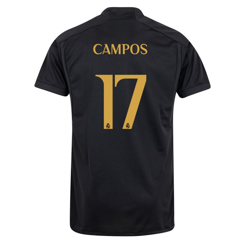 Heren Andrés Campos #17 Zwart Thuisshirt Derde Tenue 2023/24 T-Shirt België