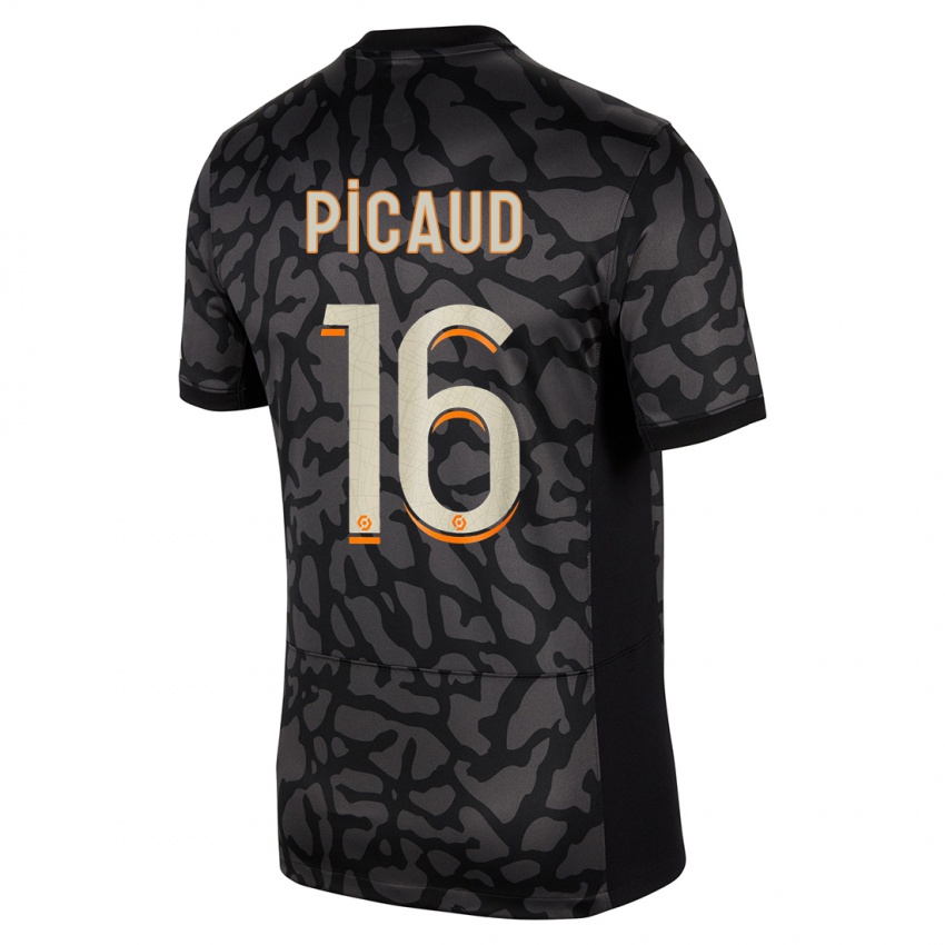 Heren Constance Picaud #16 Zwart Thuisshirt Derde Tenue 2023/24 T-Shirt België