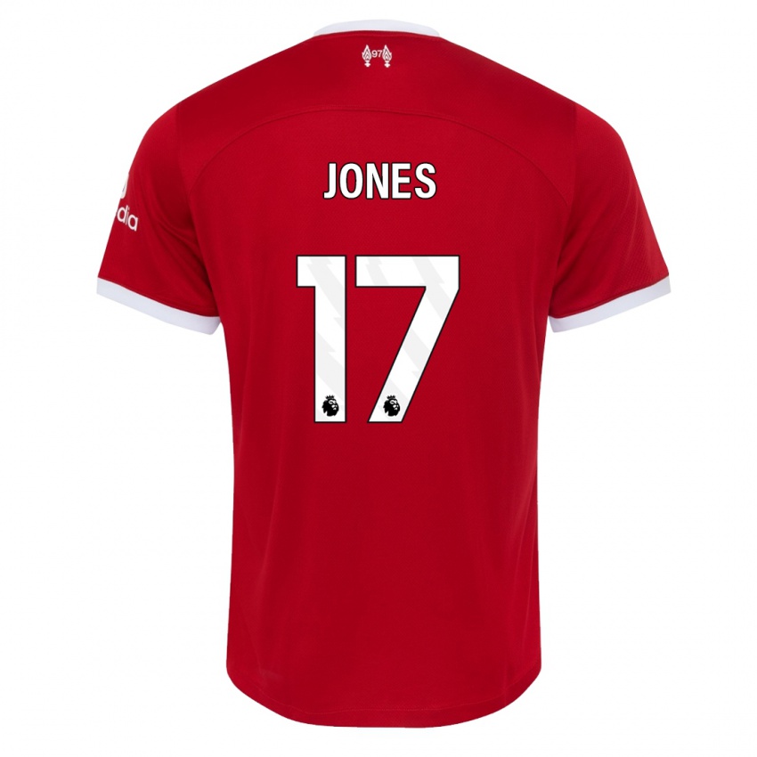 Dames Curtis Jones #17 Rood Thuisshirt Thuistenue 2023/24 T-Shirt België