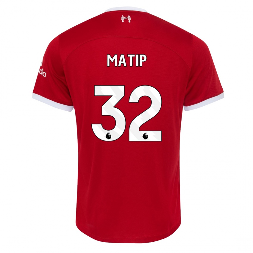 Femme Maillot Joel Matip #32 Rouge Tenues Domicile 2023/24 T-Shirt Belgique