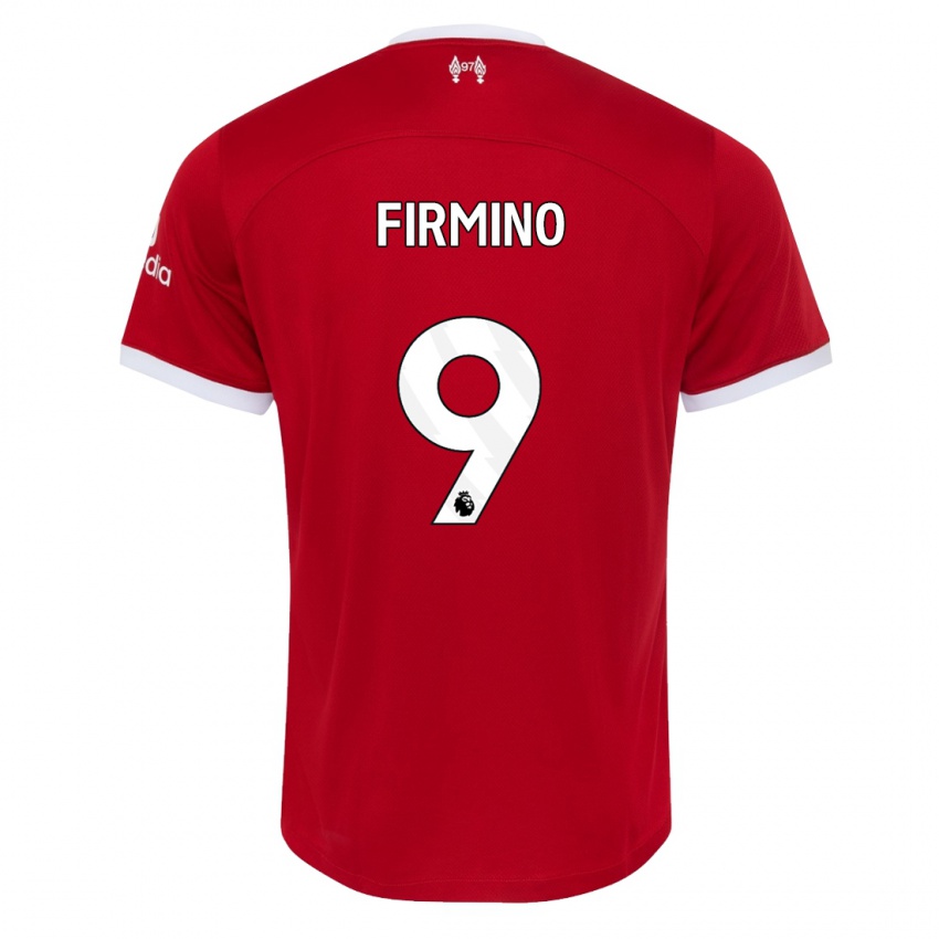 Dames Roberto Firmino #9 Rood Thuisshirt Thuistenue 2023/24 T-Shirt België