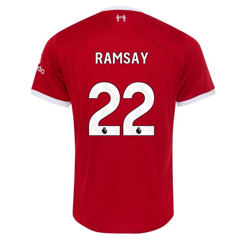 Dames Calvin Ramsay #22 Rood Thuisshirt Thuistenue 2023/24 T-Shirt België