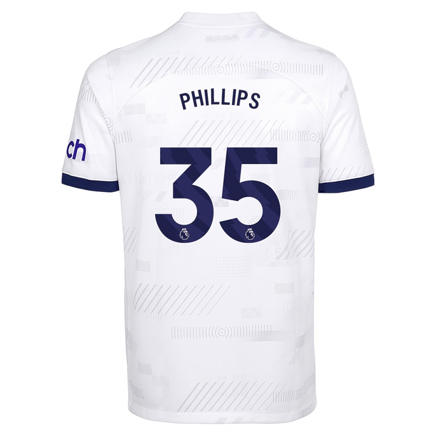 Dames Ashley Phillips #35 Wit Thuisshirt Thuistenue 2023/24 T-Shirt België