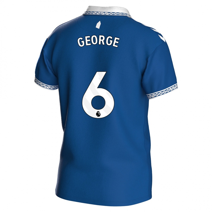 Dames Gabrielle George #6 Koningsblauw Thuisshirt Thuistenue 2023/24 T-Shirt België