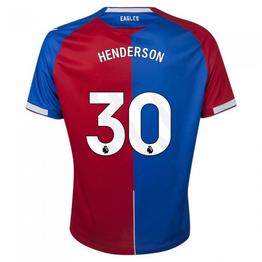 Dames Dean Henderson #30 Rood Blauw Thuisshirt Thuistenue 2023/24 T-Shirt België