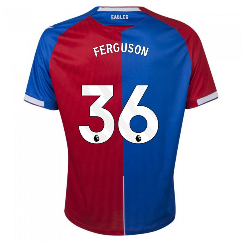 Dames Nathan Ferguson #36 Rood Blauw Thuisshirt Thuistenue 2023/24 T-Shirt België