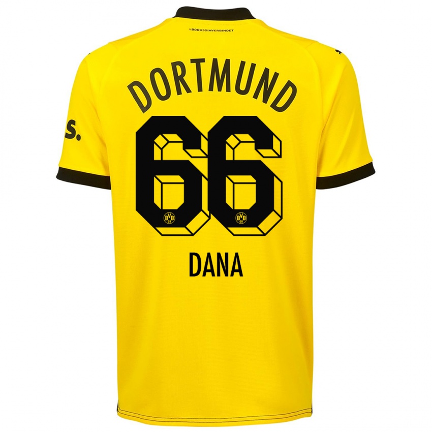 Dames Bleckmann Dana #66 Geel Thuisshirt Thuistenue 2023/24 T-Shirt België