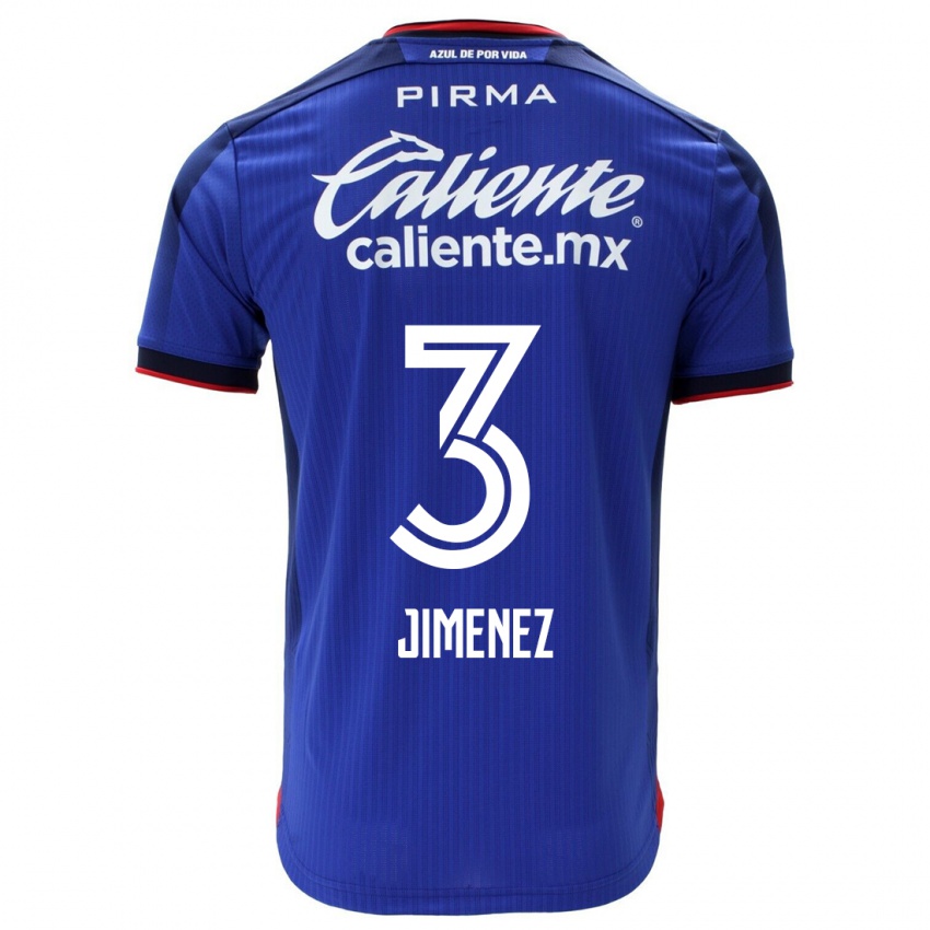 Femme Maillot Jaiber Jimenez #3 Bleu Tenues Domicile 2023/24 T-Shirt Belgique