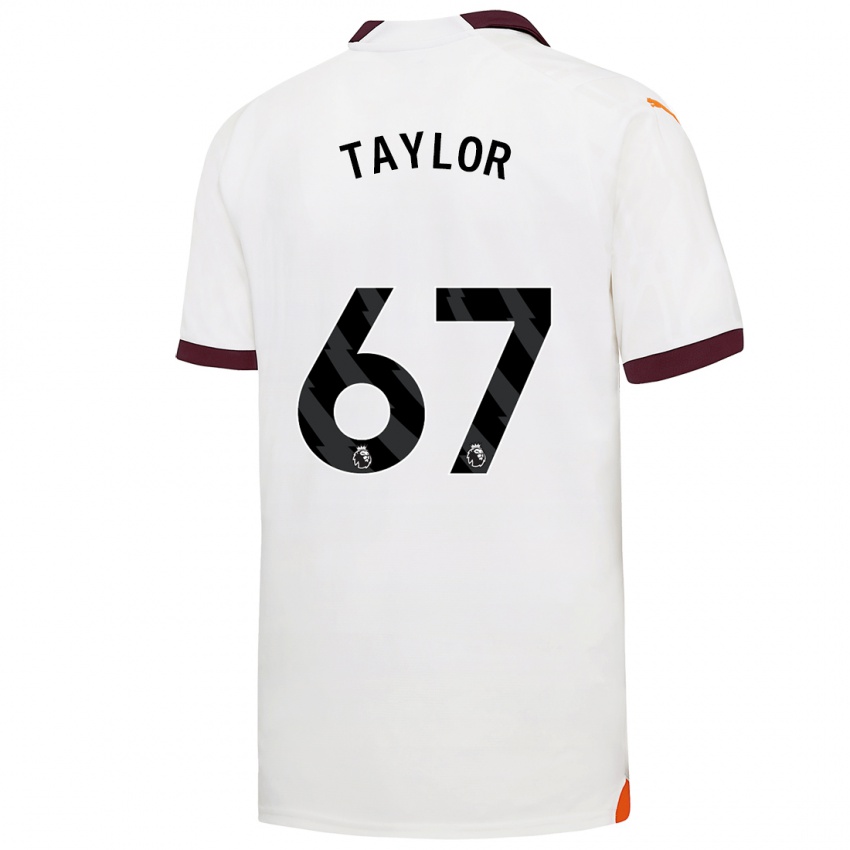 Femme Maillot Kane Taylor #67 Blanc Tenues Extérieur 2023/24 T-Shirt Belgique