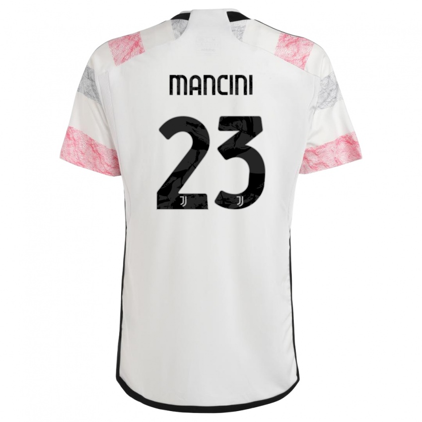 Dames Tommaso Mancini #23 Wit Roze Uitshirt Uittenue 2023/24 T-Shirt België