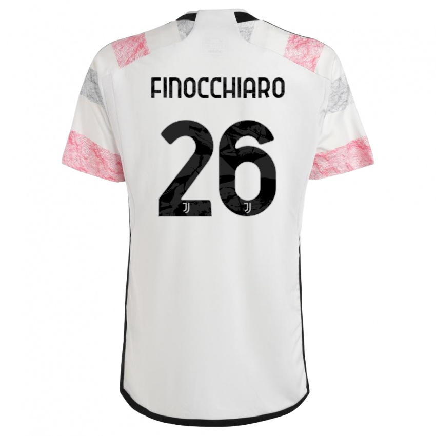Dames Gabriele Finocchiaro #26 Wit Roze Uitshirt Uittenue 2023/24 T-Shirt België