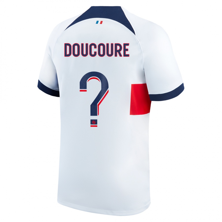 Femme Maillot Sekou Doucoure #0 Blanc Tenues Extérieur 2023/24 T-Shirt Belgique