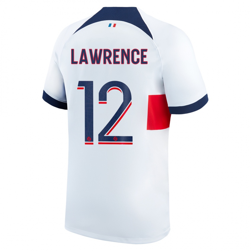 Dames Ashley Lawrence #12 Wit Uitshirt Uittenue 2023/24 T-Shirt België
