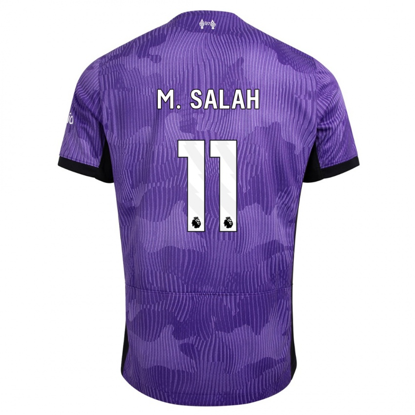 Dames Mohamed Salah #11 Paars Thuisshirt Derde Tenue 2023/24 T-Shirt België