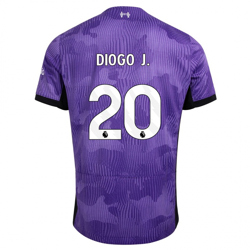 Dames Diogo Jota #20 Paars Thuisshirt Derde Tenue 2023/24 T-Shirt België