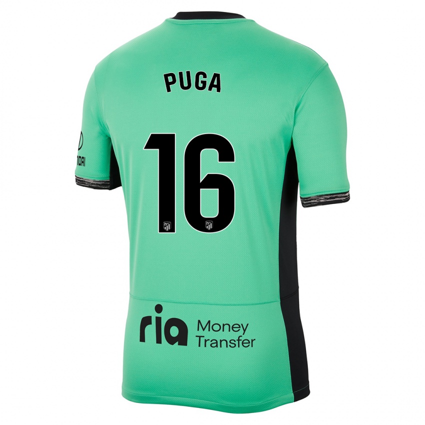 Dames Carlos Puga #16 Lente Groen Thuisshirt Derde Tenue 2023/24 T-Shirt België