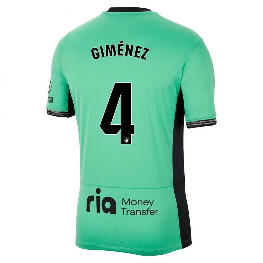 Dames Félix Giménez #4 Lente Groen Thuisshirt Derde Tenue 2023/24 T-Shirt België