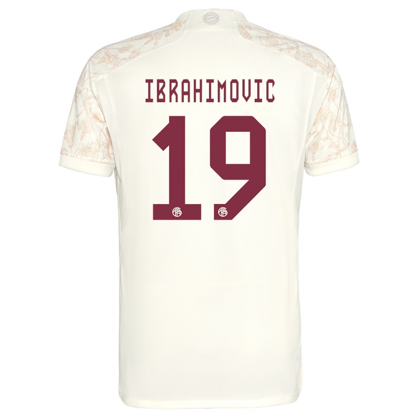 Femme Maillot Arijon Ibrahimovic #19 Blanc Cassé Troisieme 2023/24 T-Shirt Belgique