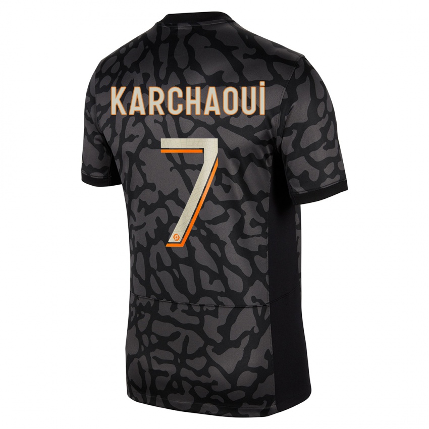 Dames Sakina Karchaoui #7 Zwart Thuisshirt Derde Tenue 2023/24 T-Shirt België