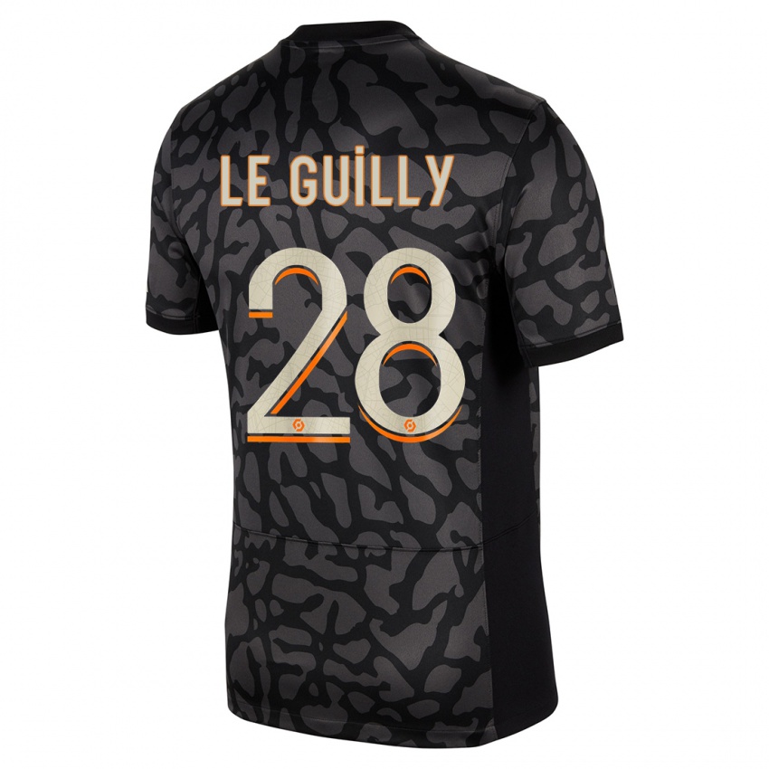 Femme Maillot Jade Le Guilly #28 Noir Troisieme 2023/24 T-Shirt Belgique