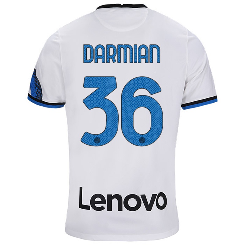 Verplicht Opheldering munt Kinderen Matteo Darmian #36 Wit Blauw Uitshirt Uittenue 2021/22 T-Shirt  België