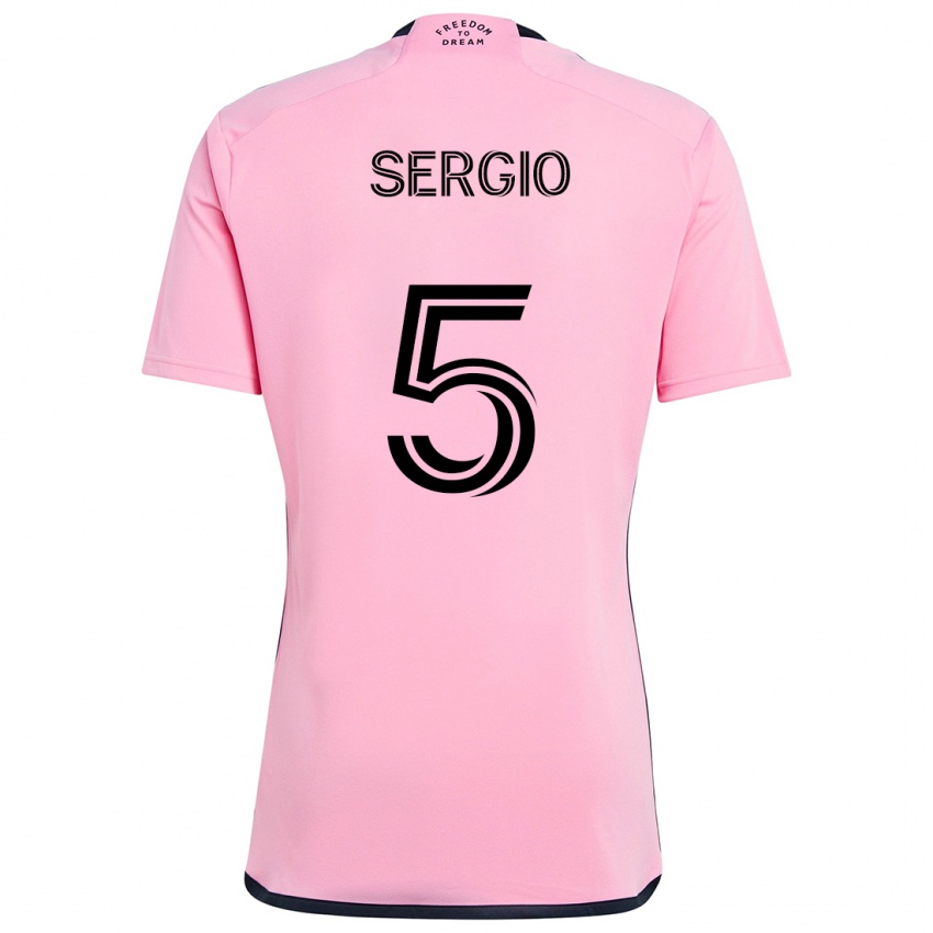 Kinderen Sergio Busquets #5 Roze Thuisshirt Thuistenue 2024/25 T-Shirt België