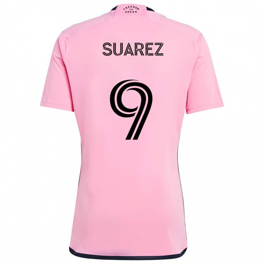 Kinderen Luis Suárez #9 Roze Thuisshirt Thuistenue 2024/25 T-Shirt België